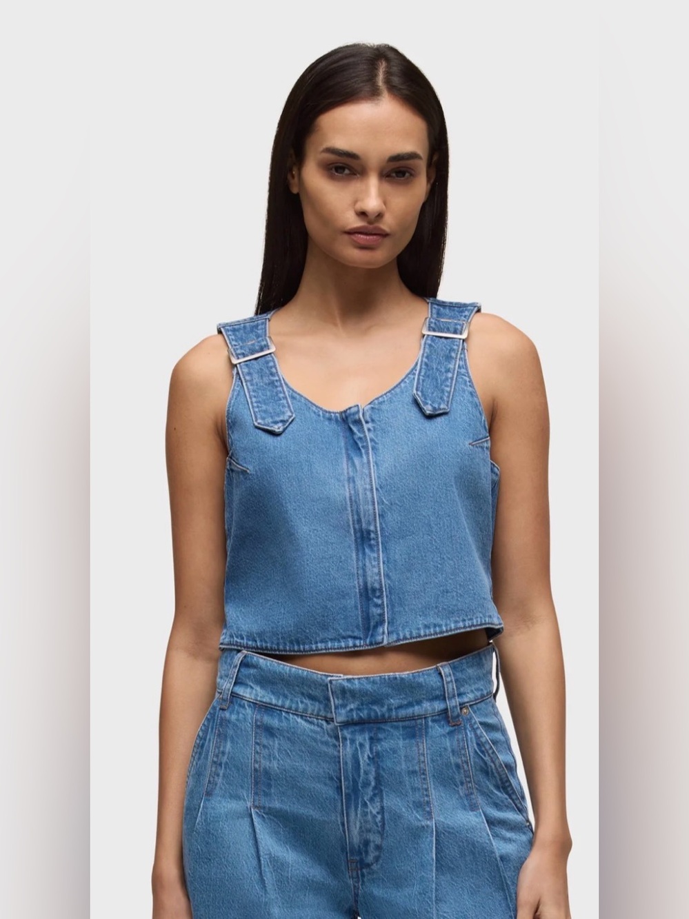 NWT Hudson Jean Denim Buckle Vest Tank Top